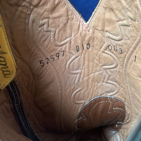 Men’s Montana Genuine Lizard Skin Cowboy Western Boots Size 10 - Picture 8 of 12